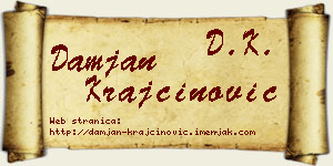 Damjan Krajčinović vizit kartica